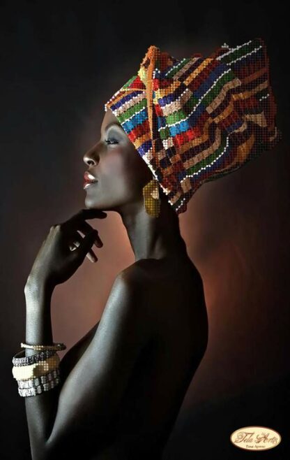Profilo di una bellissima ragazza africana