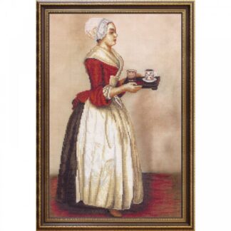 "La Belle Chocolatière" di Jean-Étienne Liotard. Kit ricamo punto croce