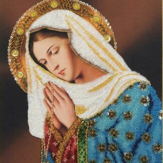 "Santa Maria prega per noi". Kit ricamo a perline