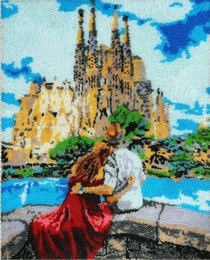 "Sagrada Familia. Barcellona". Kit ricamo a perline