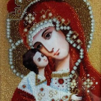 “Madonna di Kazan in rosso”. Schema ricamo a perline
