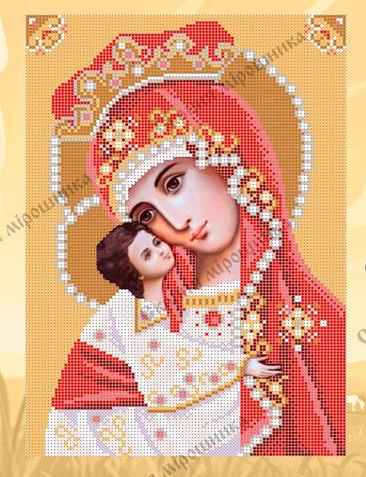 “Madonna di Kazan in rosso”. Schema ricamo a perline