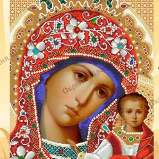 “Madonna di Kazan. Grande”. Schema ricamo a perline