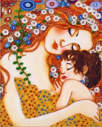 "Le Tre Età della Vita" (frammento) di Gustav Klimt. Kit ricamo a perline