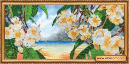 "Brezza hawaiana". Kit ricamo completo di perline