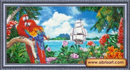 "Paradiso tropicale". Kit ricamo completo di perline - Image 2