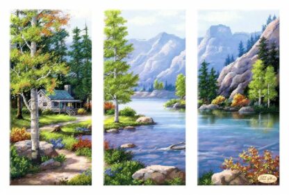 "Paesaggio". Schema ricamo a perline