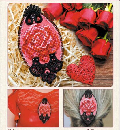 "Bellissima rosa". Kit-SPILLA ricamo a perline - Image 2