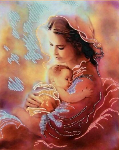"Amore materno". Kit ricamo a perline