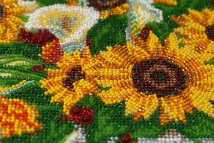 “Girasoli in vaso”. Kit ricamo a perline - Image 2