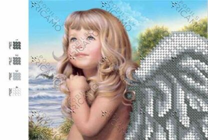 "Angeletto". Schema ricamo a perline