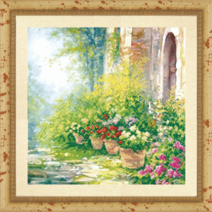 "In giardino". Schema ricamo a perline