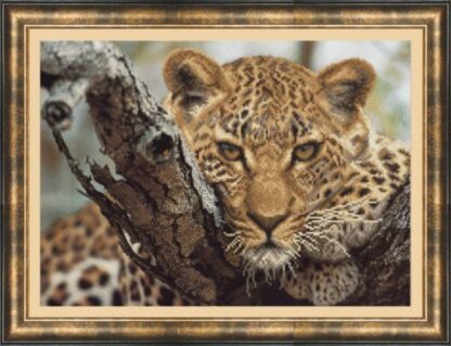 "Leopardo". Schema ricamo a perline