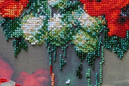 "Papaveri e palloni di maggio". Kit ricamo a perline - Image 2