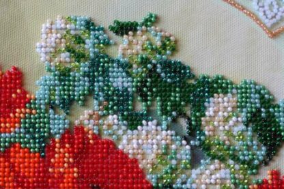 "Papaveri e palloni di maggio". Kit ricamo a perline - Image 3