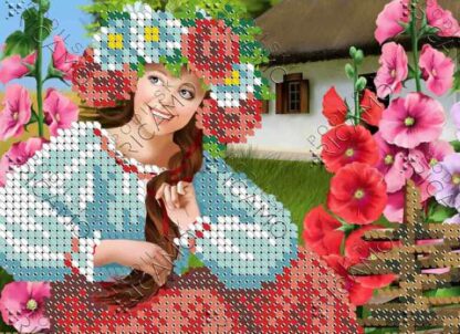 "Donna ucraina in abito tradizionale". Schema ricamo a perline - Image 2