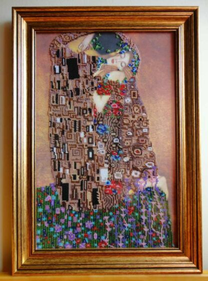 "Il bacio" di Klimt. Kit ricamo a perline - Image 4
