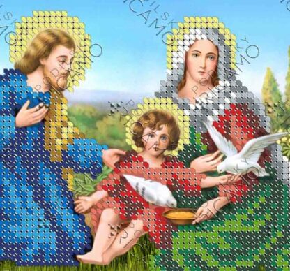 "La Sacra Famiglia"-2. Schema ricamo a perline - Image 2