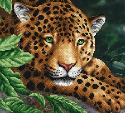 "Leopardo di riposo". Schema ricamo a perline - Image 2