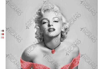 "Marilyn Monroe". Schema ricamo a perline