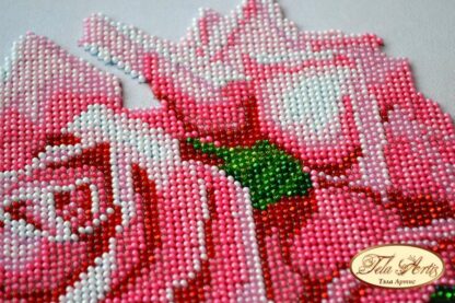 "La France Roses" di  Paul de Longpre. Schema ricamo a perline - Image 3