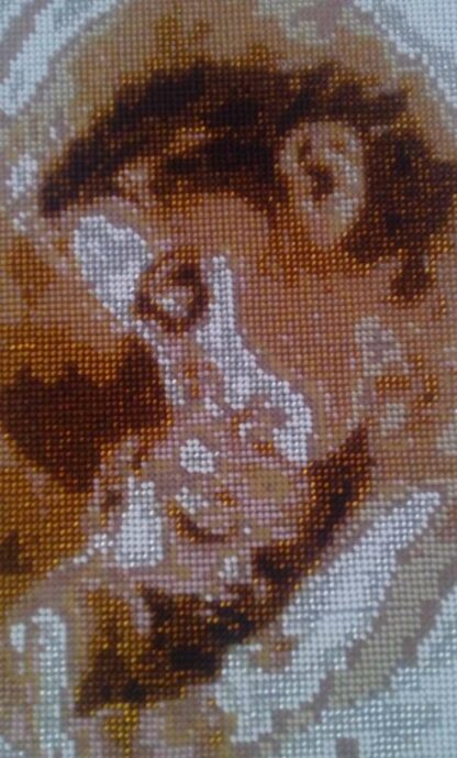 "Maternità". Quadro ricamato a perline - Image 3