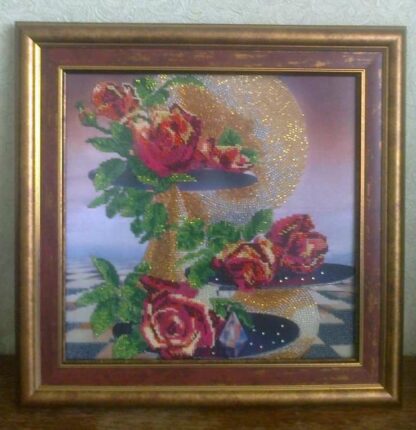 "Rose e luna" di Ilene Meyer. Schema ricamo a perline - Image 3