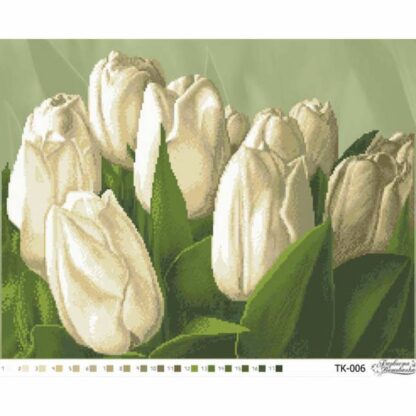 "Tulipani bianchi ". Schema ricamo a perline - Image 2