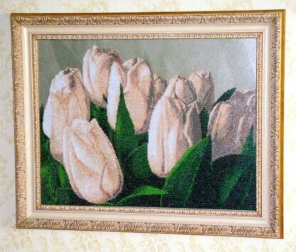 "Tulipani bianchi ". Schema ricamo a perline - Image 4