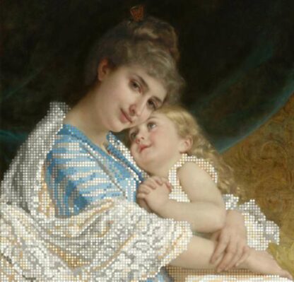 "Un tenero abbraccio" di  Emile Munier. Schema ricamo a perline - Image 2