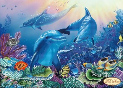 "Abitanti del mare. Delfini ". Schema ricamo a perline - Image 3