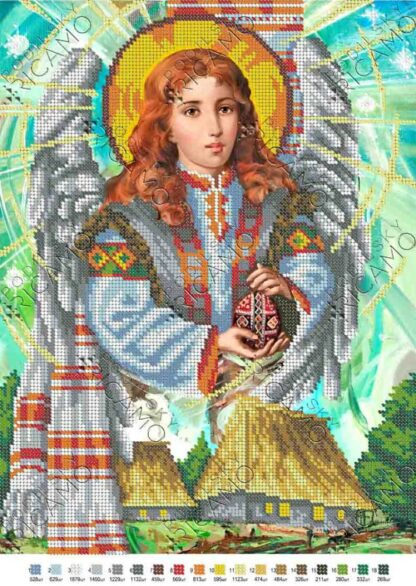 "Angelo custode della casa. Uovo di Pasqua". Schema ricamo a perline