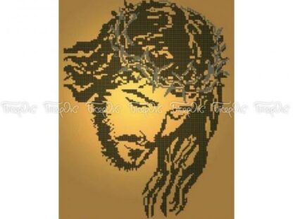 "Cristo incoronato di spine". Schema ricamo a perline