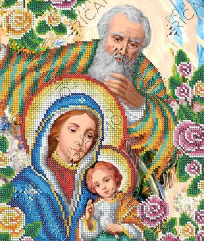 "La Sacra Famiglia"-03. Schema ricamo a perline - Image 2