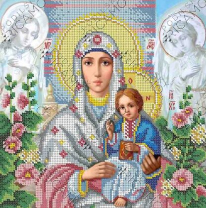 "Madonna con Gesù bambino. Malva". Schema ricamo a perline - Image 2