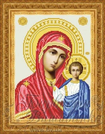 "Madonna di Kazan". Schema ricamo a perline