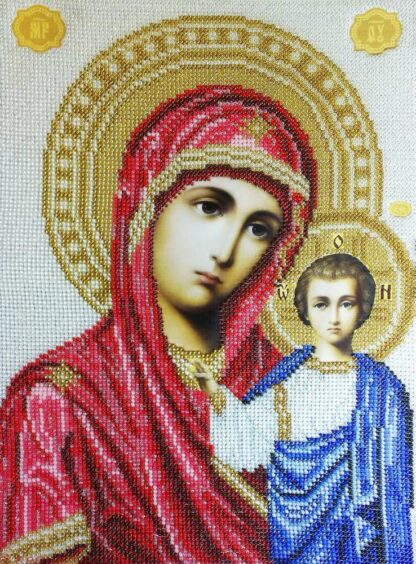 "Madonna di Kazan". Schema ricamo a perline - Image 2