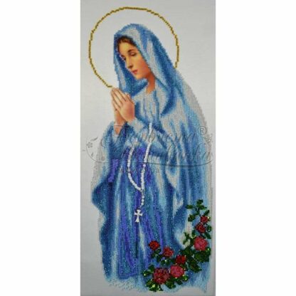 "Madonna di Lourdes".Schema ricamo a perline