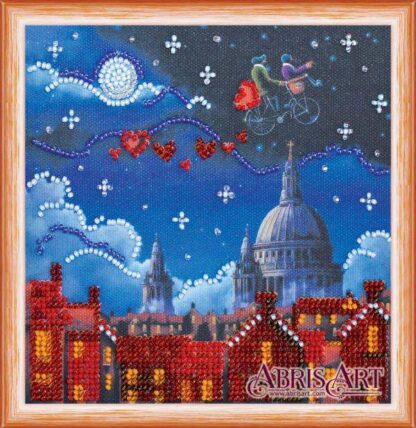 "Viaggio romantico". Mini-kit ricamo a perline