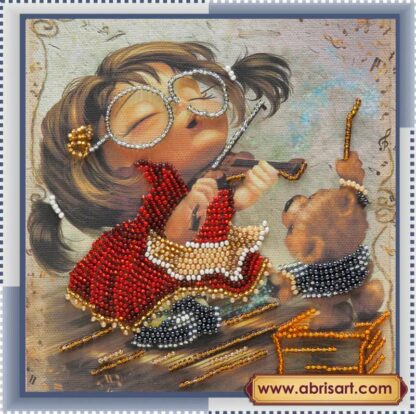 "Violinista e direttore". Mini-kit ricamo a perline