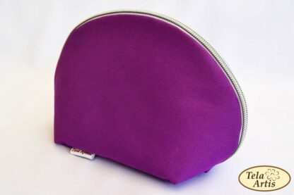 "Fiore viola". Porta trucco ricamo a perline - Image 2