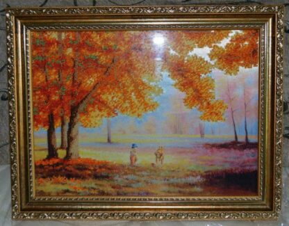 "Giochi nel parco d'autunno".  Schema ricamo a perline - Image 2