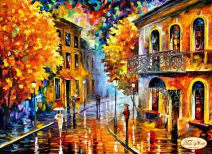 "I colori dell'autunno".  Schema ricamo a perline
