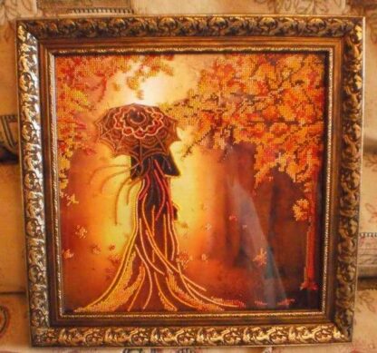 "La donna Autunno".  Schema ricamo a perline - Image 2