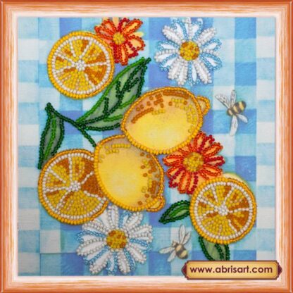 "Limoni estivi". Mini-kit ricamo a perline