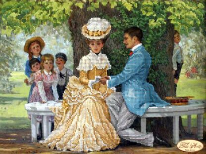 "Proposta di matrimonio".  Schema ricamo a perline