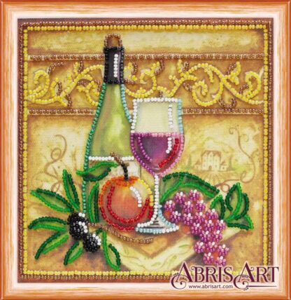 "Vino e uva". Mini-kit ricamo a perline