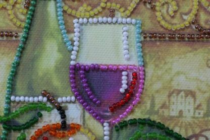"Vino e uva". Mini-kit ricamo a perline - Image 2