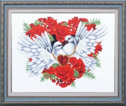 “Amore per sempre. Colombe”. Kit ricamo a perline - Image 2