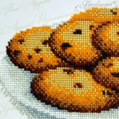 "Biscotti con gocce di cioccolato". Schema ricamo a perline - Image 2